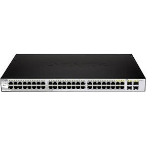 Switch 48 puertos RJ45 10/100/1000mbps 4 puertos SFP gestionable sobremesa, montaje en rack