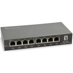 Switch 8 puertos RJ45 10/100/1000mbps con 8 puertos POE sobremesa 120w