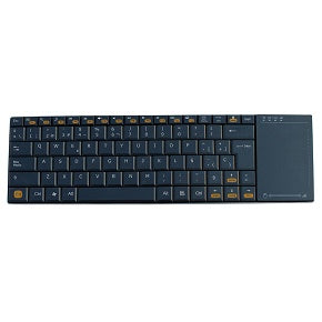 Teclado inalambrico con receptor USB con touchpad formato mini negro