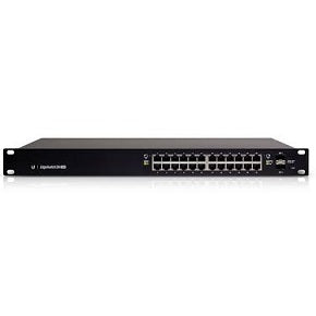 24-port RJ45 10/100/1000mbps switch 24 POE ports 250w 2 SFP ports rack es-24-250w edgeswitch
