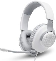 Auriculares de diadema quantum 100 gaming con microfono desmontable mini jack 3.5mm longitud del cable 1.2m blanco