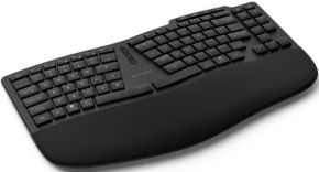 Teclado recargable pro fit ergo kb675 eq tkl adminte hasta tres dispositivos dos a traves de bluetooth 5.4 y uno aa traves de receptor USB de 2.4 ghz teclas programables y carga por USB-C y un cable para una productividad ininterrumpida