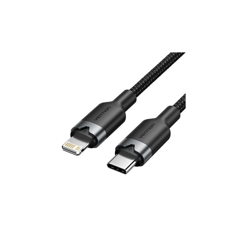 CABLE VENTION USB-C - LIGHTNING 27W 2M BLACK