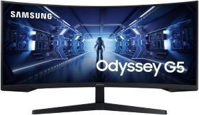 Monitor gaming ultrapanoramico curvo 34' odyssey g5 3440x1440 165hz va 1ms 250cd/m2 2500:1 21:09 HDMI 1xDISPLAYPORT salida mini jack 3.5mm angulo vision h:178-v178 freesync premium soporte VESA 75x75 5,6kg color negro