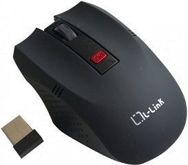 Raton inalambrico con receptor USB nano optico 2.4ghz 1.600dpi negro