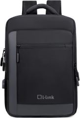 Mochila para portatil hasta 15.6' negra ligera y delgada esta acolchada y reforzada interiormente con compartimentos watreproof posee bolsillo exterior .