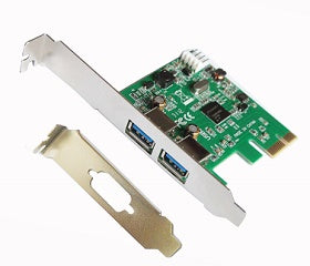 Adaptador desde pci express a USB 3.0 hembra 2 puertos + adaptador perfil bajo