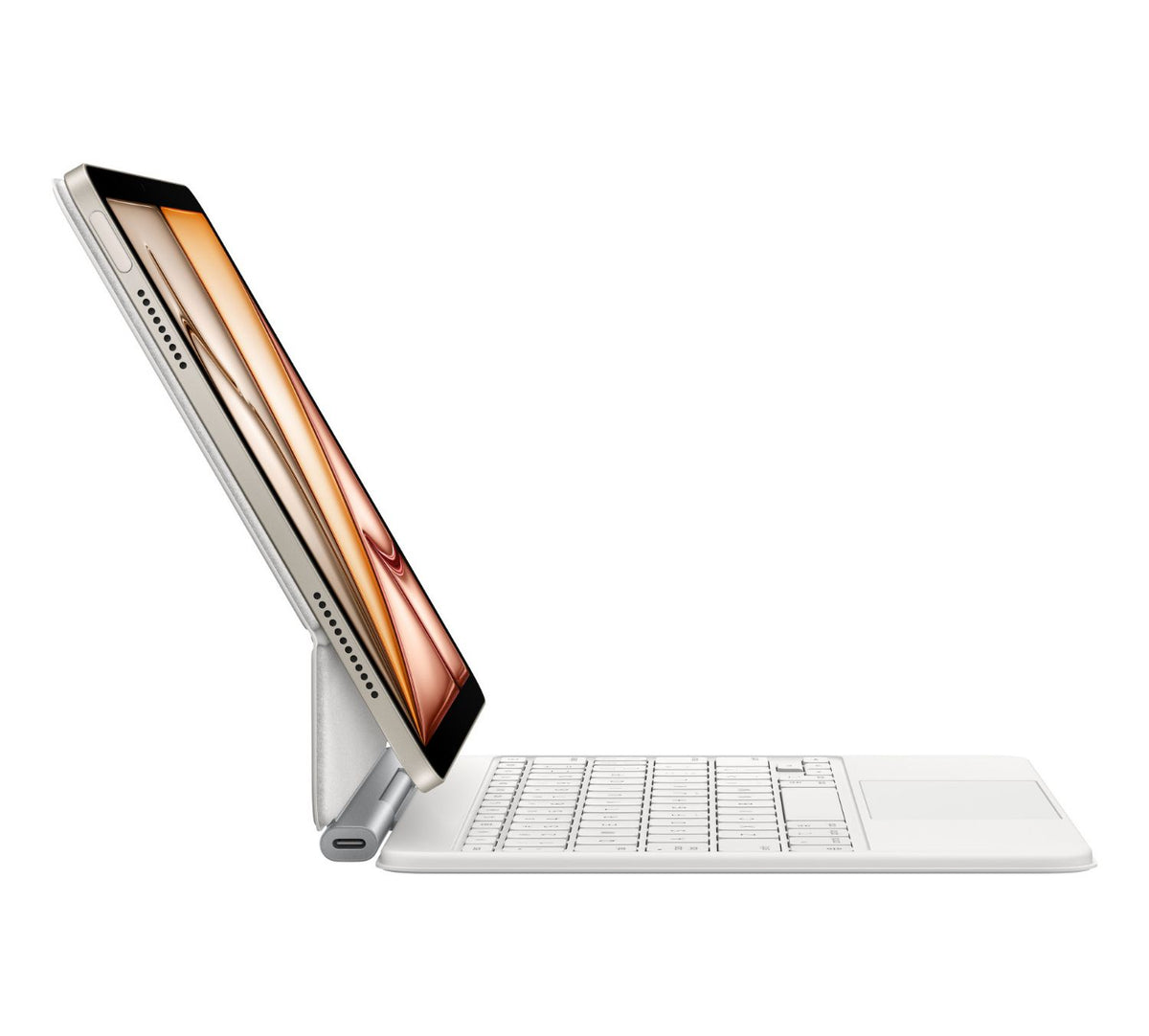 Apple Funda con teclado magic keyboard para IPAD air 11' m3, m2, quinta y cuarta generacion blanco (MDFV4Y/A)