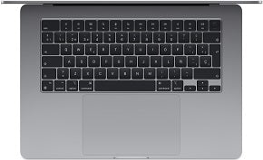 Macbook air 15.3' chip m2 con CPU de 8 nucleos 8gb de memoria unificada 512gb SSD grafica m2 GPU de 10 nucleos pantalla liquid retina camara facetime HD a 1080p teclado magic keyboard retroiluminado con touch ID trackpad force touch gris espacial