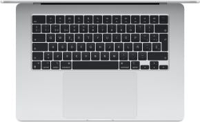 Macbook air 15.3' chip m3 con CPU de 8 nucleos 8gb de memoria unificada 512gb SSD grafica m2 GPU de 10 nucleos pantalla liquid retina camara facetime HD a 1080p teclado magic keyboard retroiluminado con touch ID trackpad force touch plata