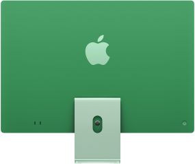 Imac 24' retina 4.5k chip m4 con CPU de 8 nucleos 16gb de memoria unificada 256gb SSD GPU de 8 nucleos dos puertos thunderbolt/USB 4 magic keyboard verde