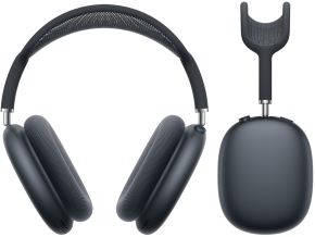 Auriculares de diadema airpods max con microfono y cancelacion de ruido con modo de sonido ambiente bluetooth audio compartido cambio automatico y deteccion de uso carga por USB-C color medianoche