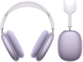 Auriculares de diadema airpods max con microfono y cancelacion de ruido con modo de sonido ambiente bluetooth audio compartido cambio automatico y deteccion de uso carga por USB-C color purpura