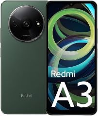 Smartphone redmi a3 capacidad  64gb RAM 3gb procesador media tek helio g36 pantalla 6.71' camara frontal 5 MP camara trasera 8mp bateria 5000mah 4g DUAL SIM slot micro SD color  verde oliva