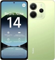 Smartphone redmi note 14 NFC capacidad  256gb RAM 8gb procesador helio g99-ultra pantalla 6.67' camara frontal 20 MP camara trasera triple 108mp + 2mp + 2mp bateria 5500mah 4g DUAL SIM o micro SD color verde
