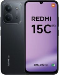 Smartphone redmi 15c capacidad  128gb RAM 4gb procesador mediatek dimensity 6300 pantalla 6.9' camara frontal 8 MP camara trasera 50mp bateria 6000mah 5g DUAL SIM o micro SD color negro