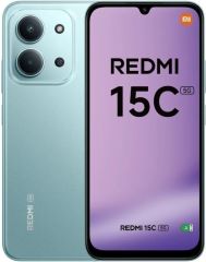 Smartphone redmi 15c capacidad  128gb RAM 4gb procesador mediatek dimensity 6300 pantalla 6.9' camara frontal 8 MP camara trasera 50mp bateria 6000mah 5g DUAL SIM o micro SD color verde