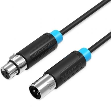 CABLE ESTEREO VENTION XLR  M - XLR H 2M BLACK