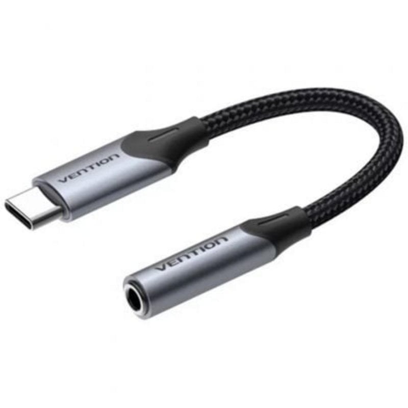 VENTION USB-C/M AUDIO CONVERTER - JACK 3.5MM/F 10MM GREY/BLACK
