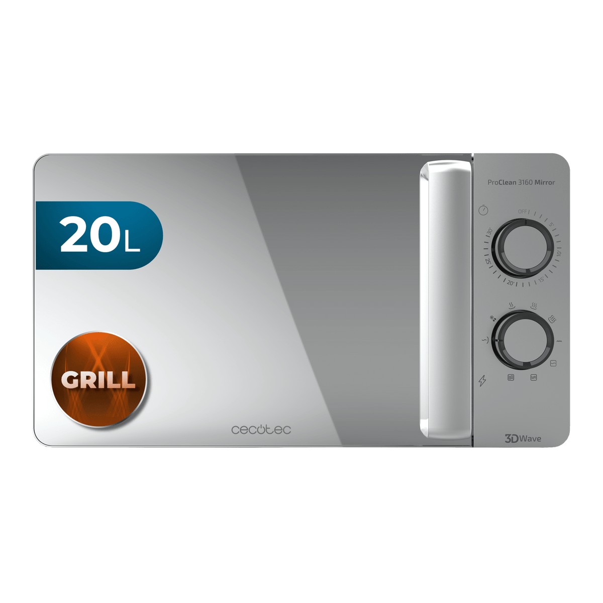 Microondas/Grill CECOTEC Proclean 3160 Mirror