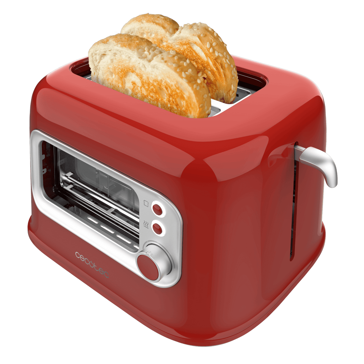 Tostador Vertical CECOTEC RetroVision Rojo (08043)