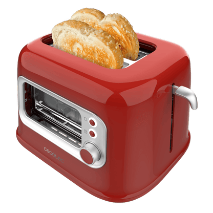 Tostador Vertical CECOTEC RetroVision Rojo (08043)