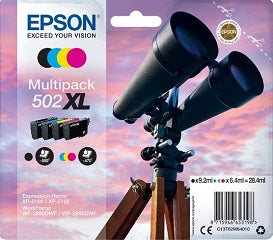Tinta 502xl pack 4 cartuchos(negro, cian, magenta y amarillo)