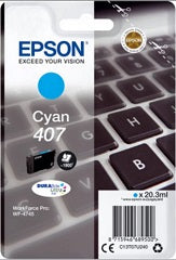 Tinta 407 cian 1.900 paginas aproximadamente
