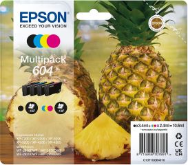 Tinta 604 pack 4 cartuchos (negro, cian, magenta y amarillo)