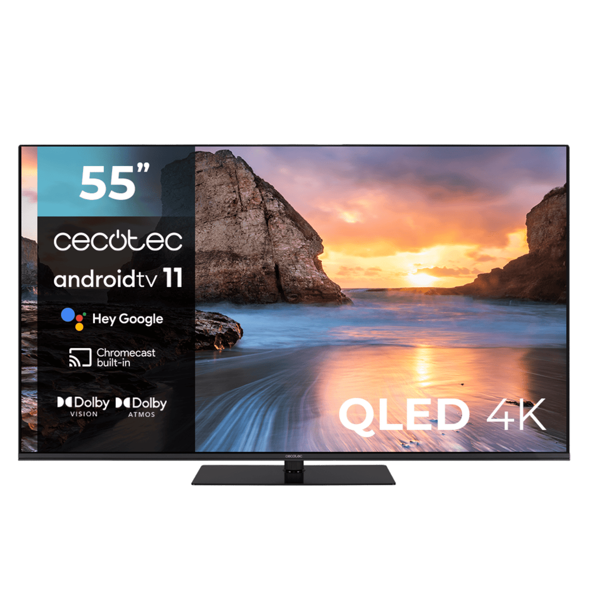 TV CECOTEC VQU11055Z+ 55" QLED 4K UHD Negro (02606)