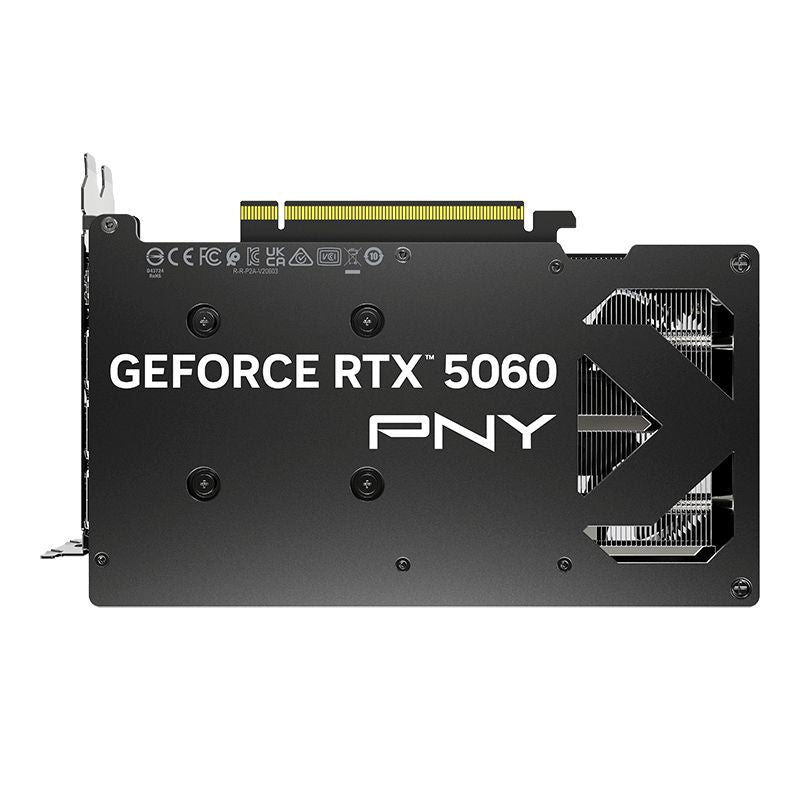 PNY tarjeta grafica geforce rtx5060 8gb gddr7 128 bit cuda 3840 3xdisplayport 1xhdmi tdp 145w dual fan reoslucion 7680x4320 alimentacion 1x8 pines (VCG50608DFXPB1)