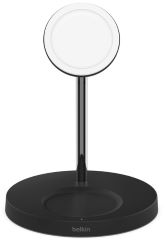 Cargador inalambrico 2 en 1 con magsafe, carga simultneamente tu nuevo IPHONE 16-12 (con hasta 15 w) y unos airpods comodidad con estilo: optimizado para una gran velocidad de carga, acoplamiento magnetico y un diseo moderno muy atractivo negro