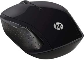 Raton inalambrico HP 200 con receptor  USB nano 2 botones 1000 dpi ambidiestro negro.